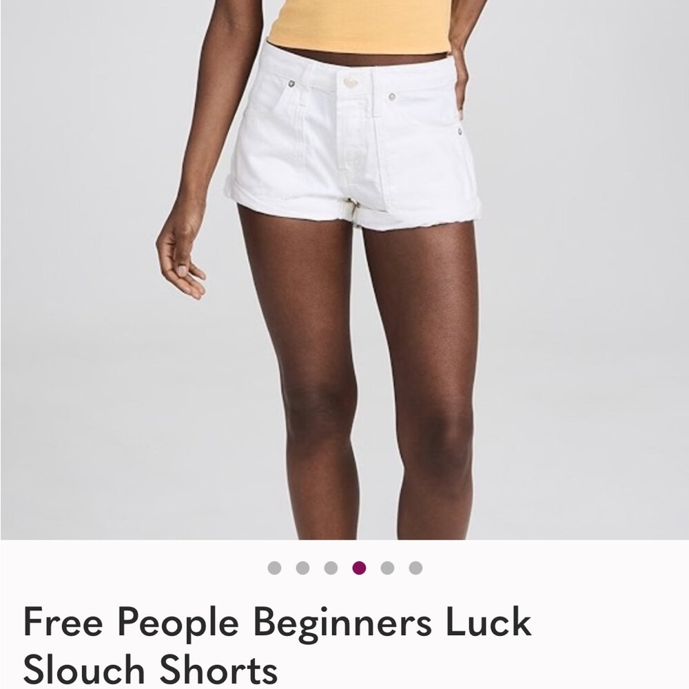 We The Free High Waist White Shorts